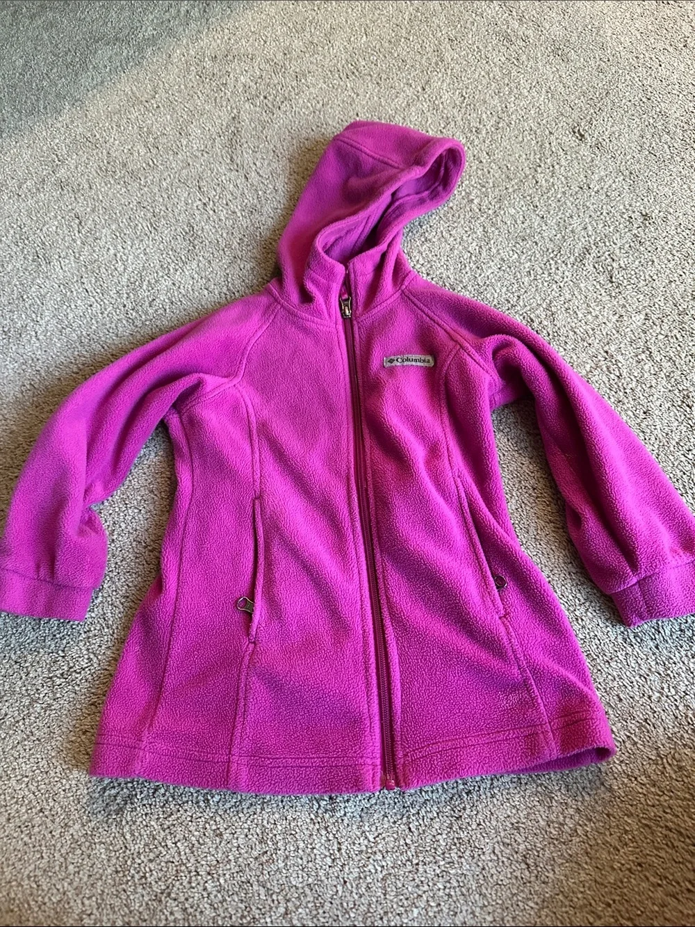 Columbia Magenta Hooded Fleece Jacket